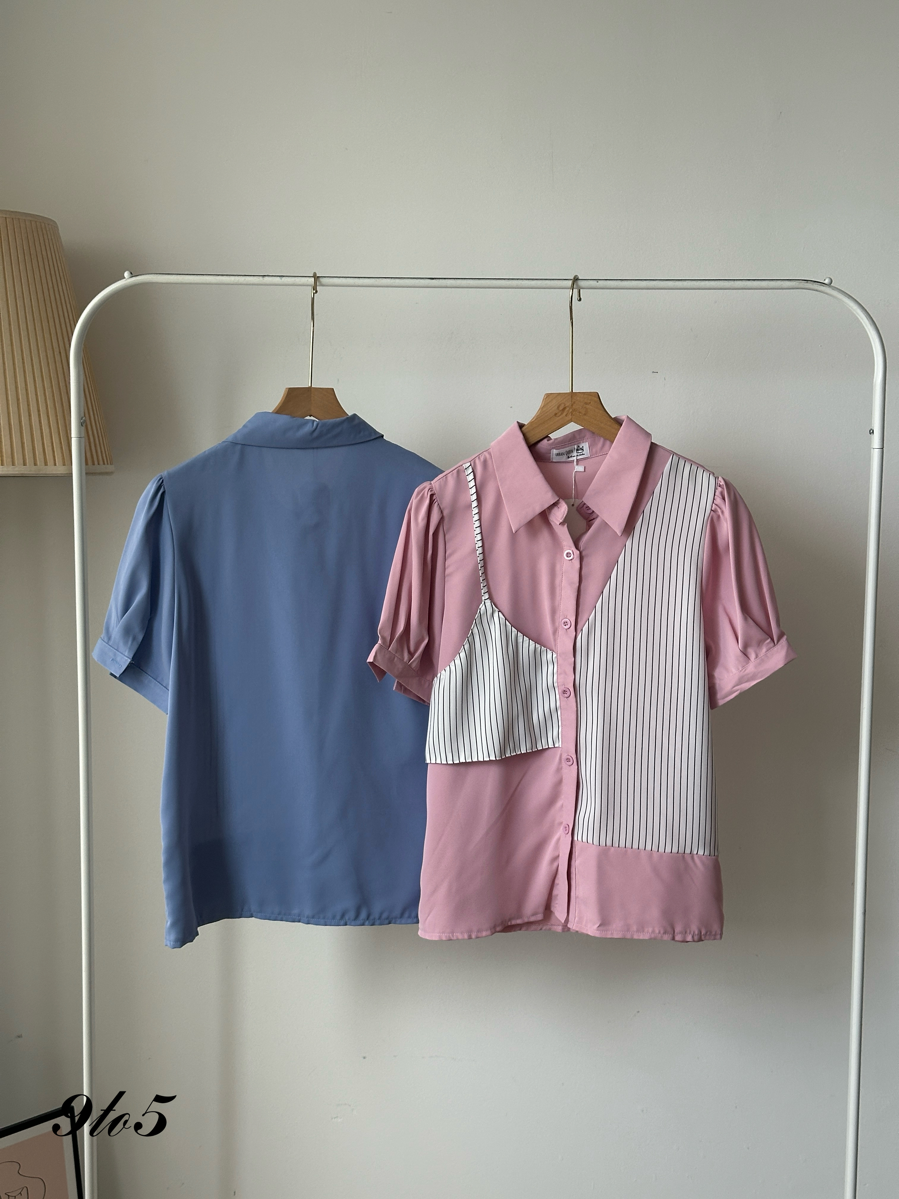 T4033 Fake Two-Piece Shirt - 4 Colors