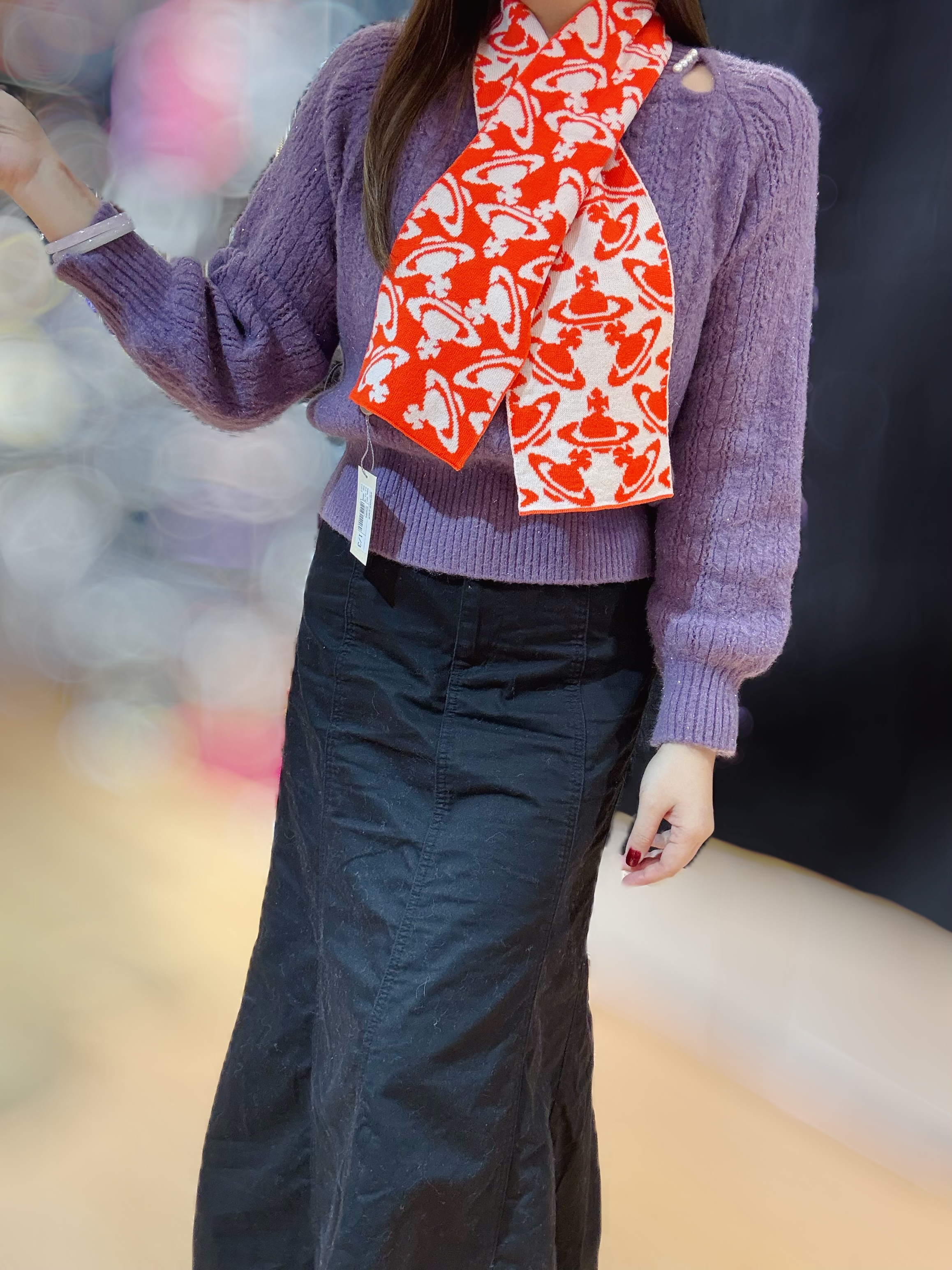 VW junior scarf orb/m/orange