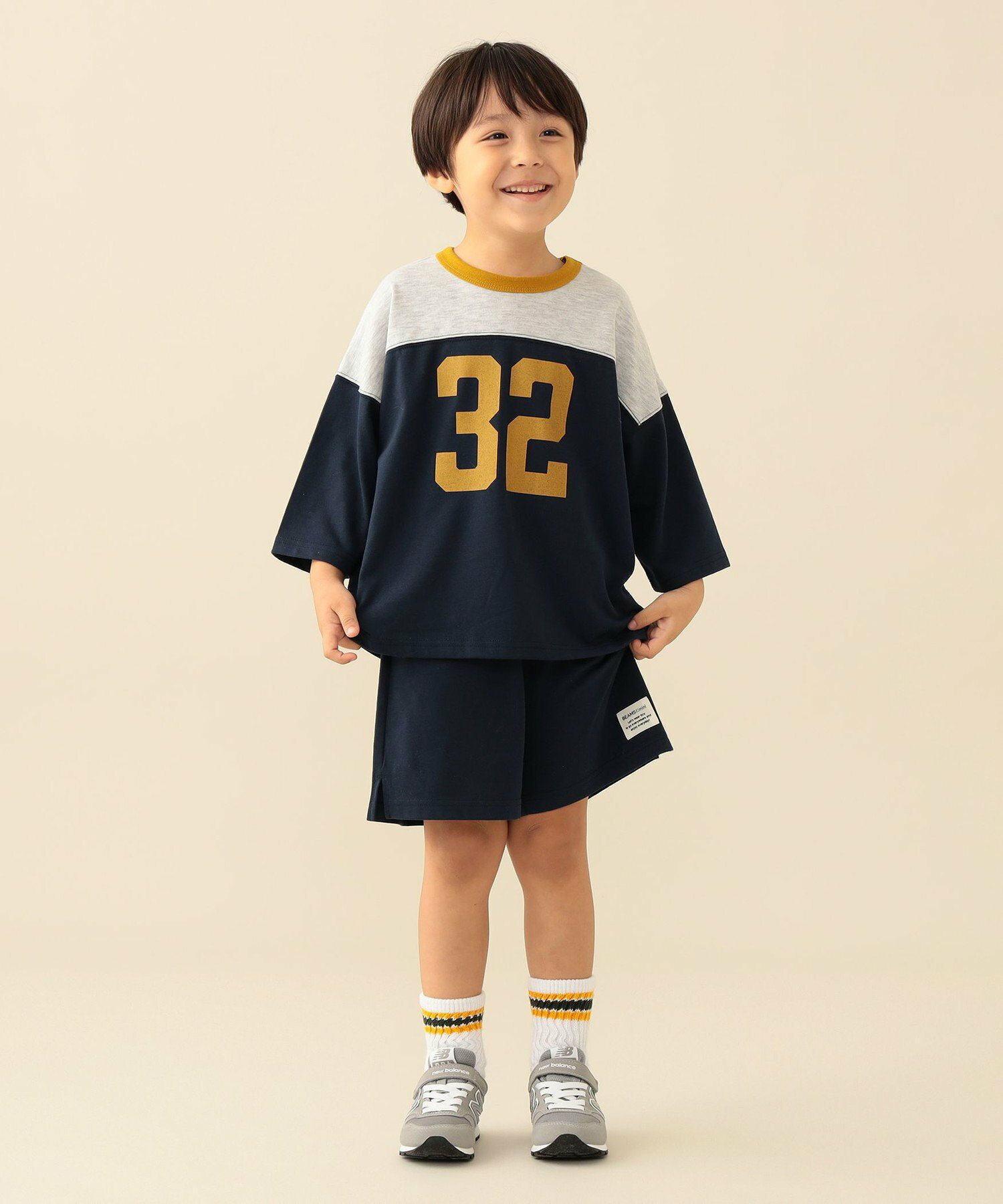 🆕【⭐訂購⭐】日本直送🇯🇵 🌀#BEAMS mini 寬鬆廓形 運動風 編號球衣套裝［3款選］🌀 [ELIA-0129][260928] 