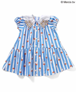 🇯🇵預訂 日本直送🇯🇵Apres les cours x Miffy系列兩色人物滿印條紋翻領連身裙