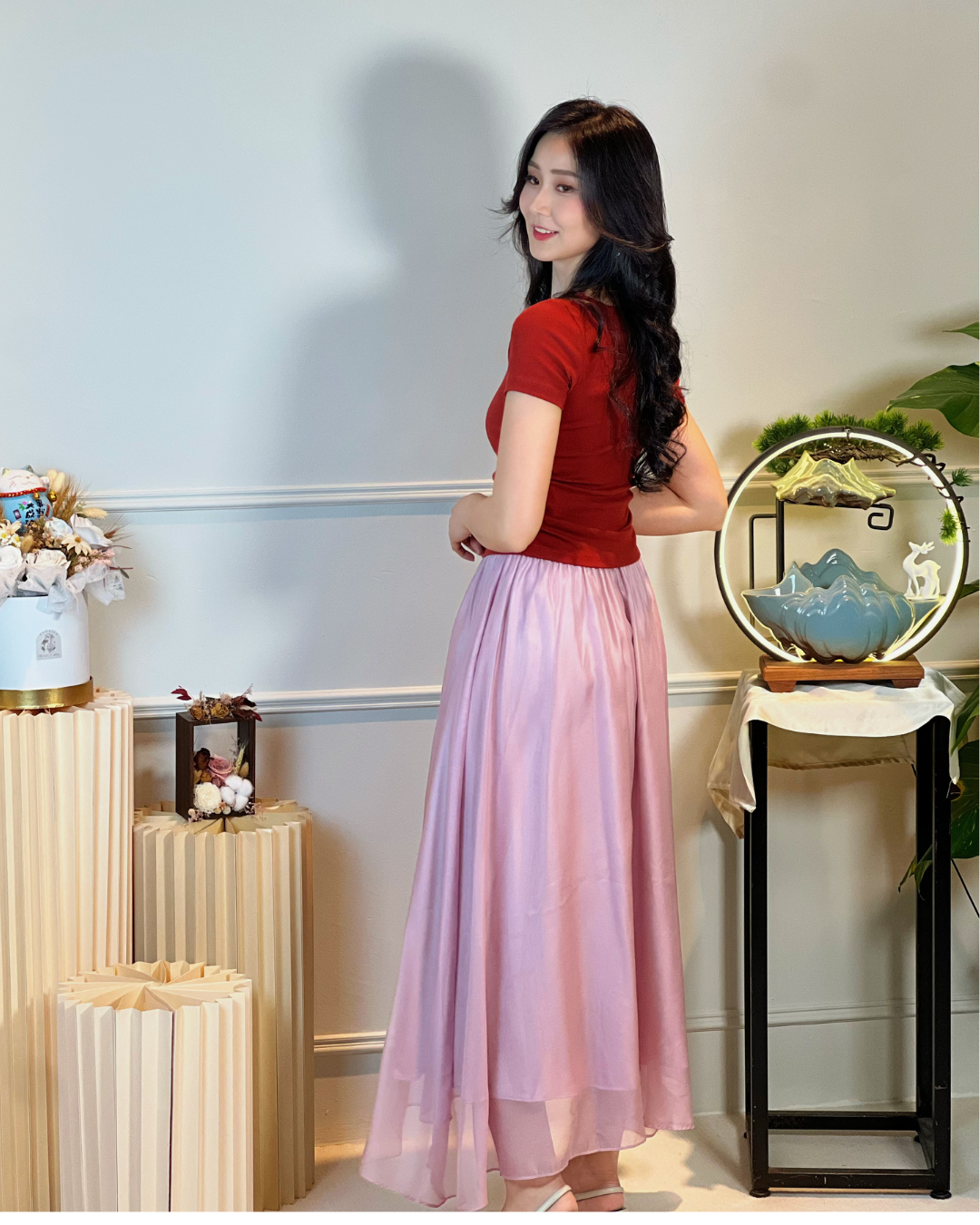 5103 Natividad Mesh A Line Skirt 