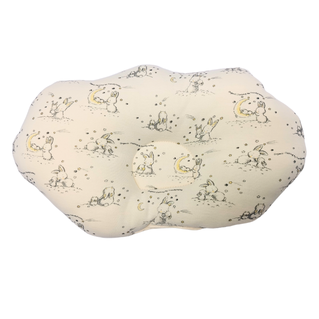 Trendyvalley Organic Cotton Baby Newborn Head Protection Dimple Pillow