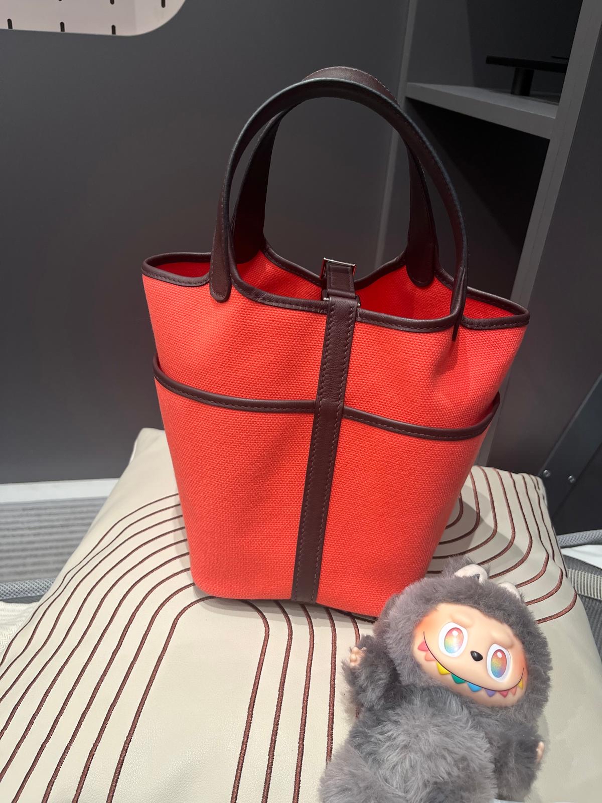 HERMES PICOTIN 18 LOCK POCKET cargo,stamp B德州粉紅,馬𩣑紅 100%Authentic, 98%New ✅收據副本✅key lock✅ dust bag 