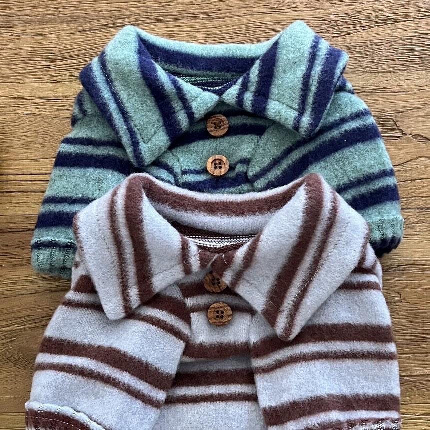 韓國 毛毛間條 衫衫 💚🩵