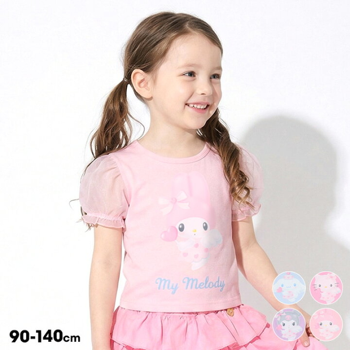 🇯🇵預訂 日本直送🇯🇵Babydoll x Sanrio系列四色人物印花雪紡泡泡袖上衣