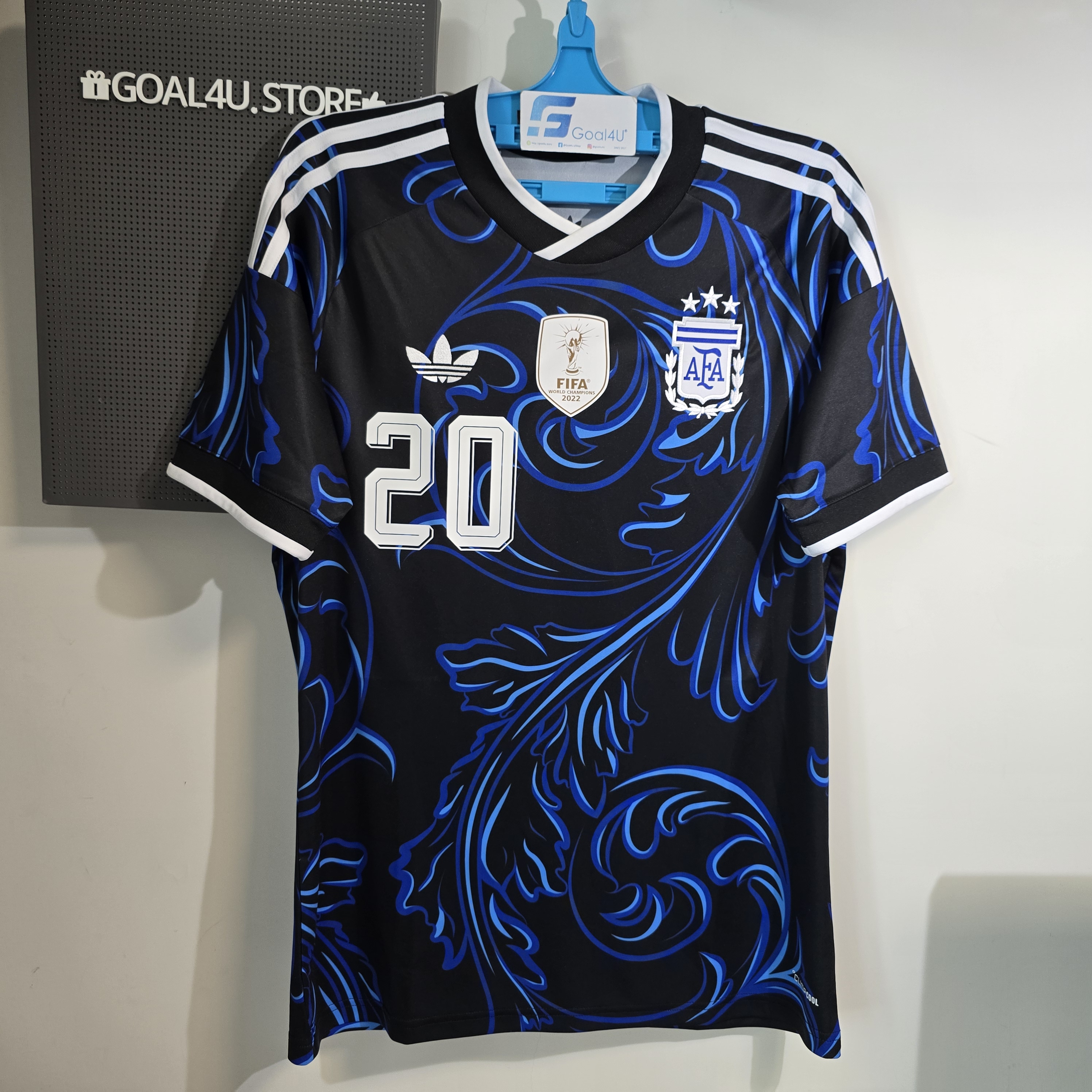 🌀藍色漩渦 Adidas Argentina 阿根廷 2026-27 作客球迷版球衣 (可加印字章) JM8395