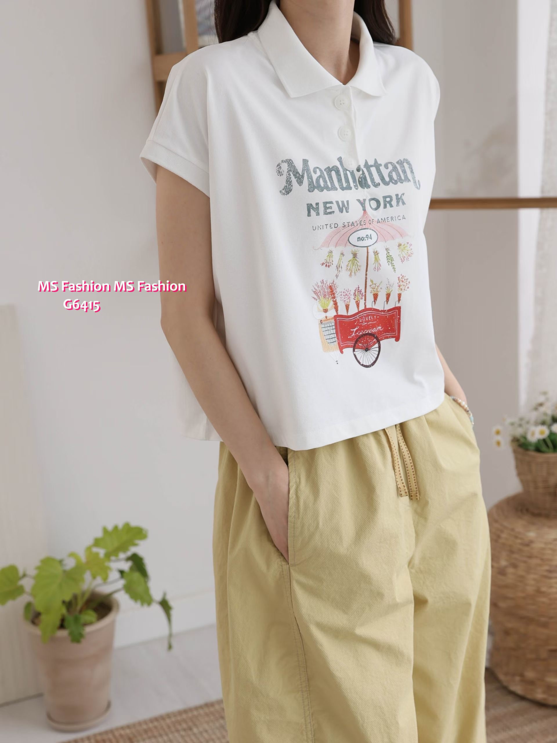 G6415 靚print polo恤