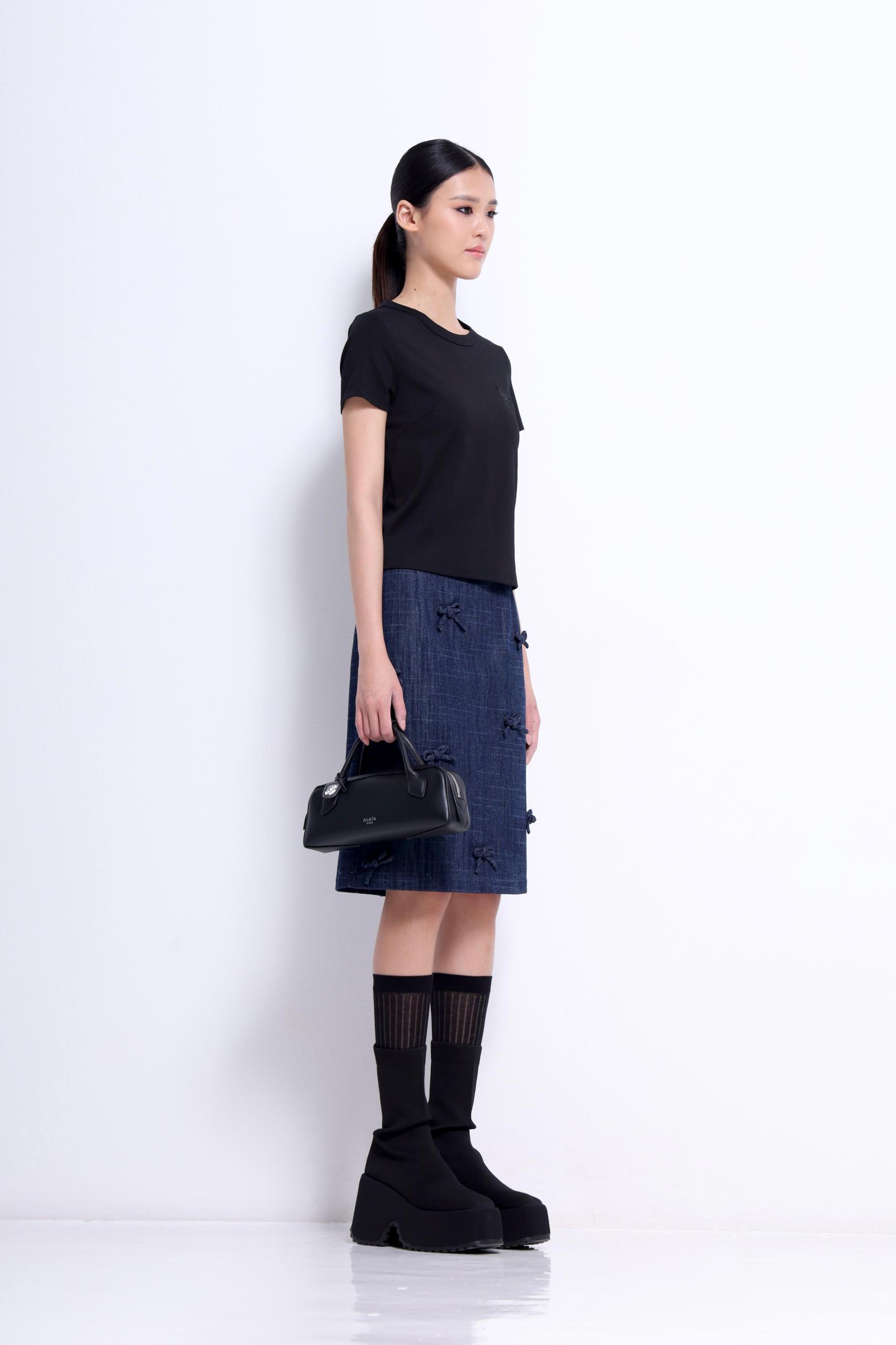CS1422 Coquette Ribbon Pencil Skirt