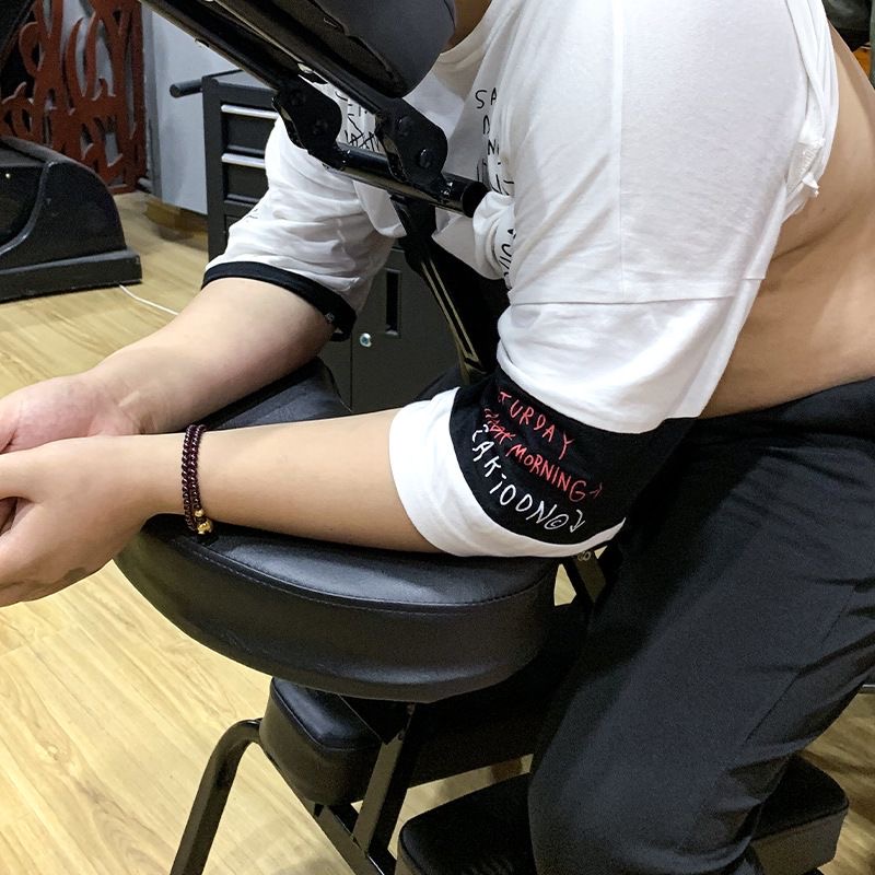 便攜式折疊戶外擺攤按摩椅按摩椅可刺青紋身椅升降趴滿背推拿刮痧-chair