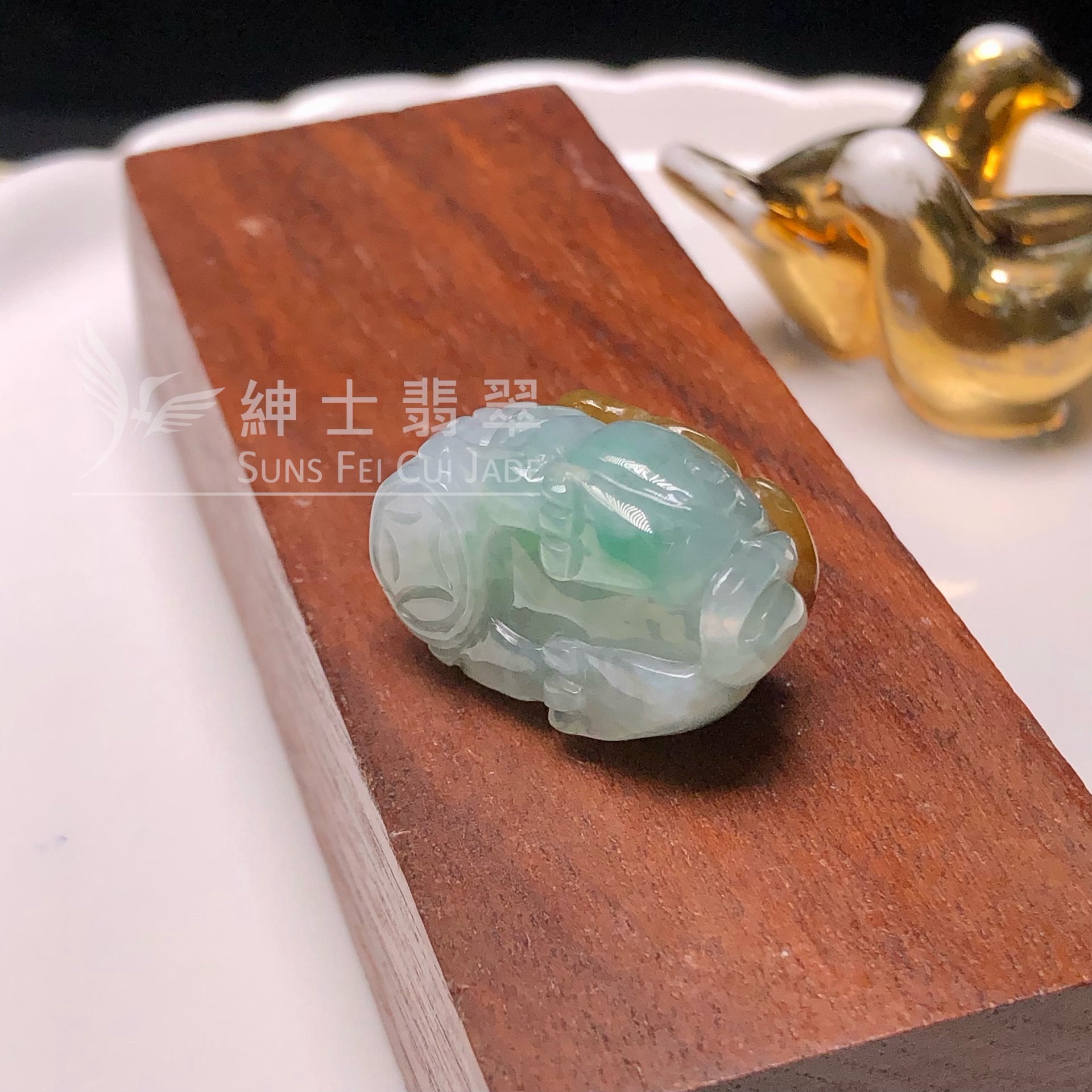 YK01156 藍帶翡小貔貅