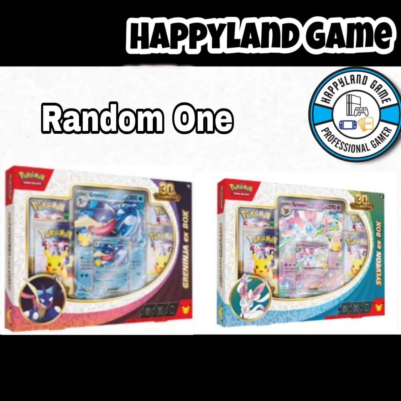 Pokemon TCG 30th Celebration - Sylveon ex Box and Greninja ex Box (Random One)