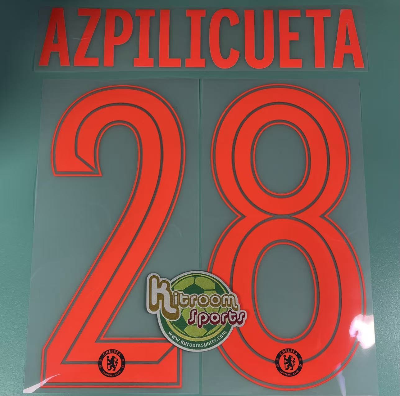 2021-22 Chelsea 3RD UCL Nameset #28 AZPILICUETA