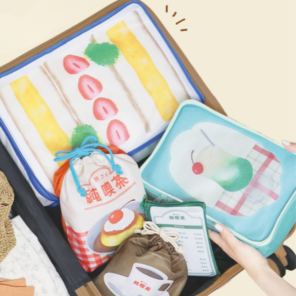 日本預訂📍日本得意便當/食物圖案旅行收納袋套裝