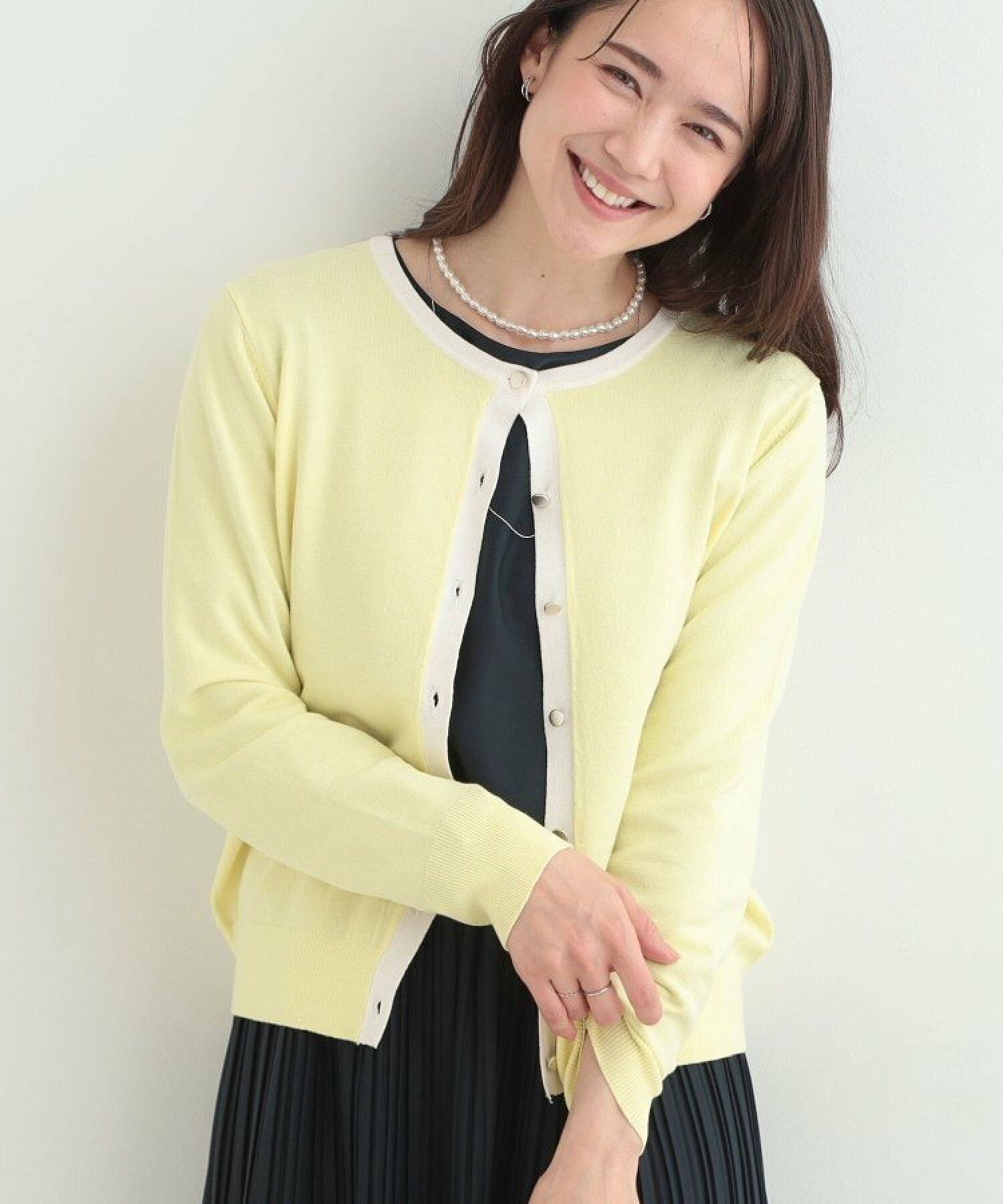 🆕【⭐訂購⭐】  🇯🇵日本直送 🌀SHOO・LA・RUE金屬鈕扣 配色 優雅 圓領針織外套［4款選］🌀 [ELCA-0078][260323]