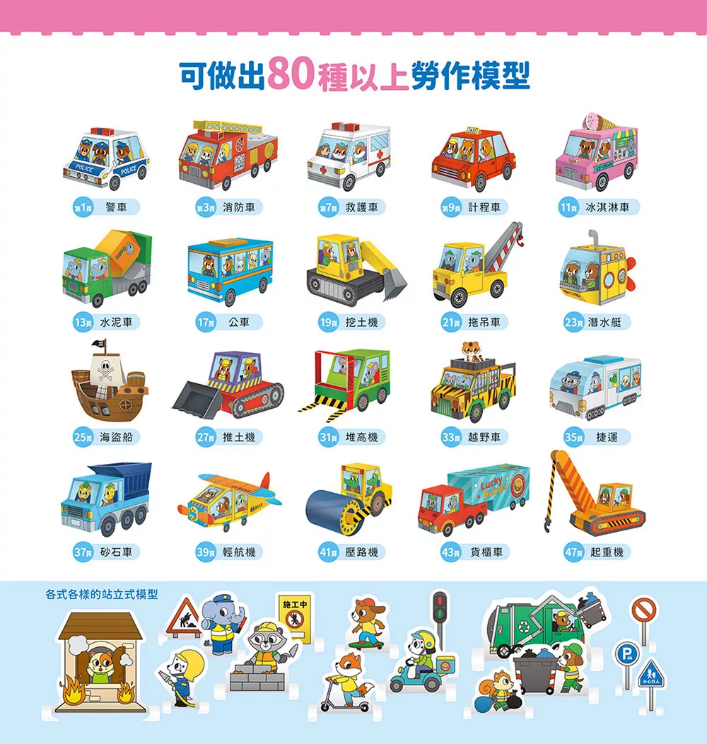 🔸預購貨品🔸交通立體模型：不需剪刀，輕鬆做出80個紙模型勞作