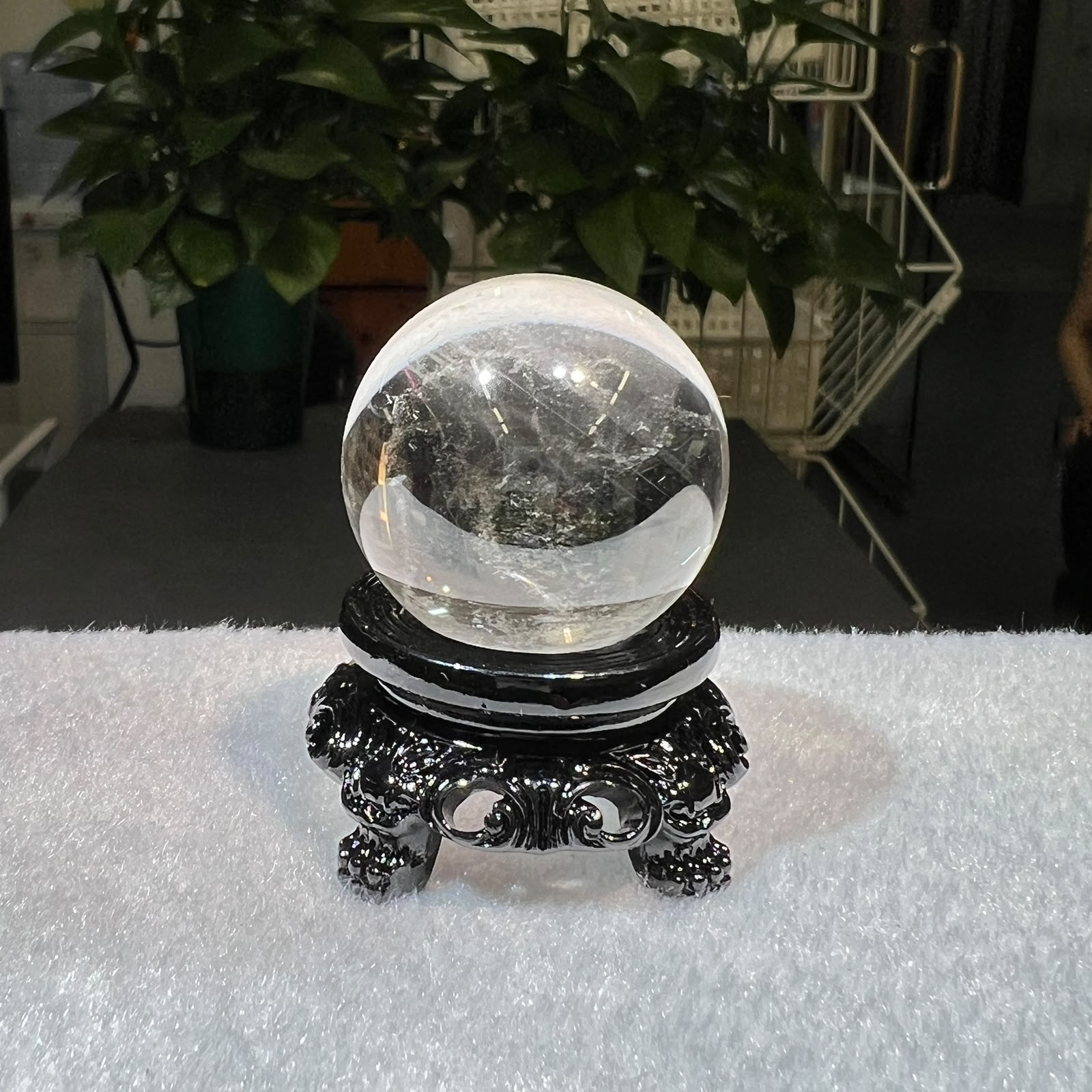 白水晶球 3.3cm+/- (不連座)#CA0065