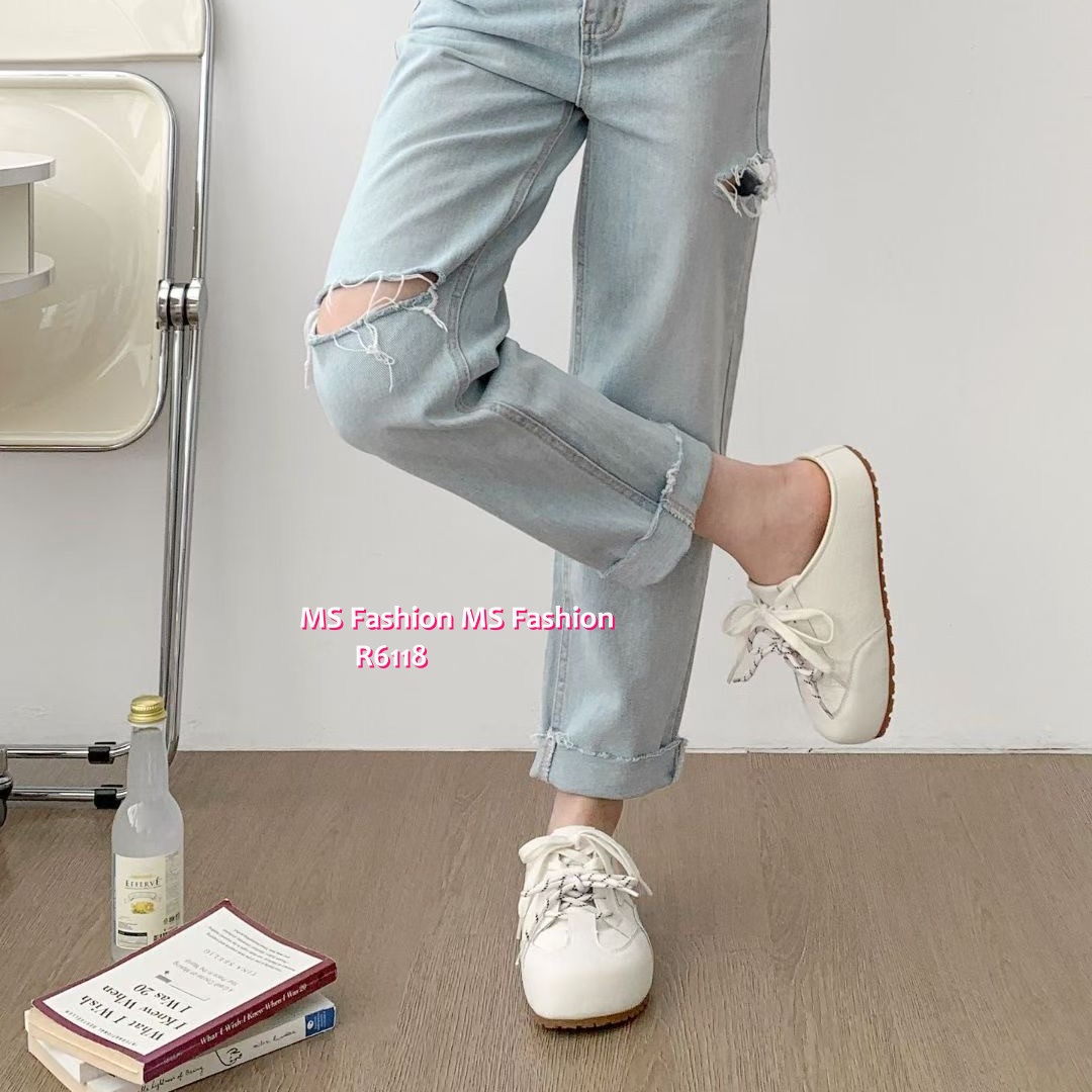 R6118 韓國🇰🇷真皮星星後拖sneakers