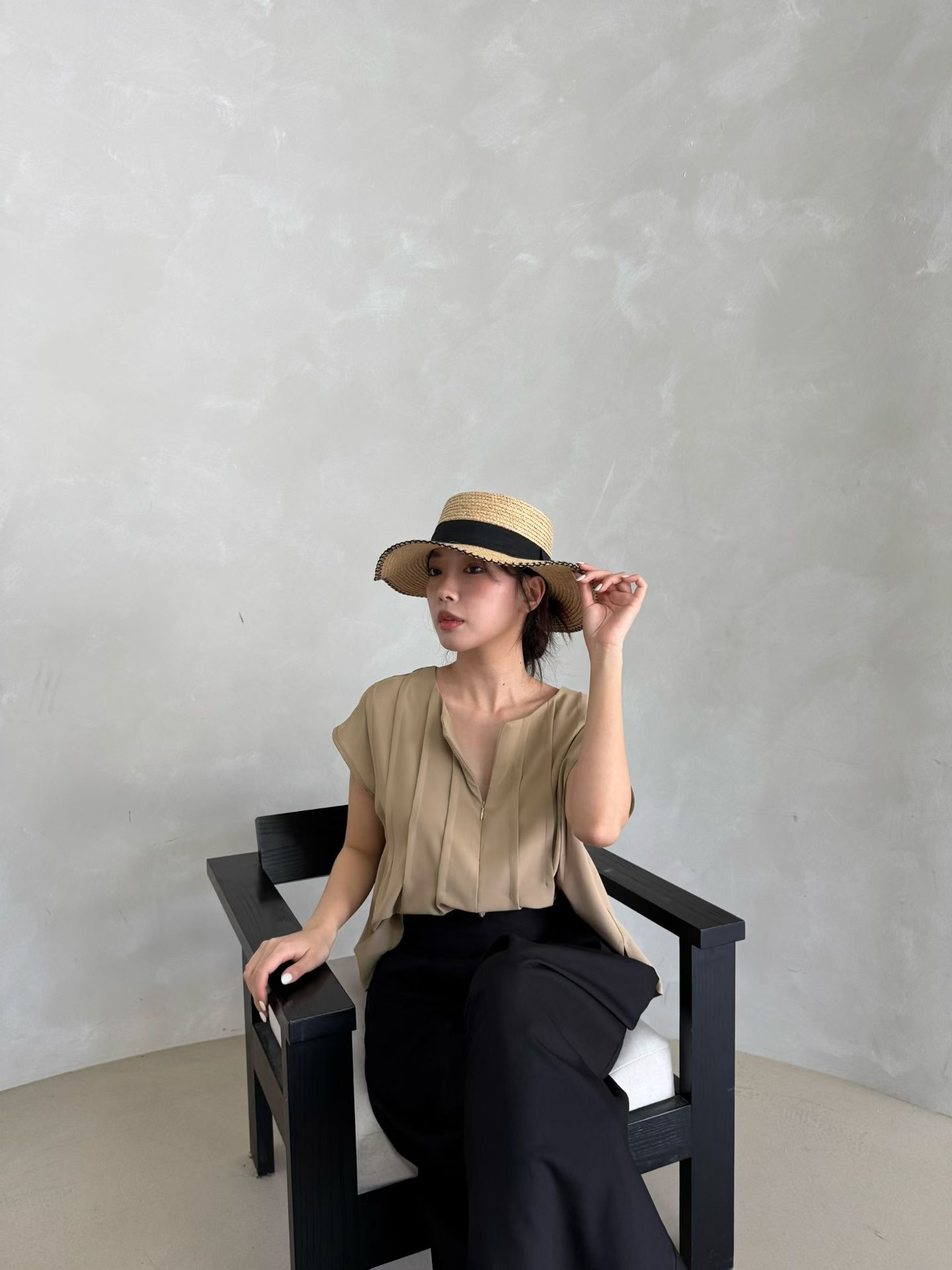 MG23_05 蝙蝠拉鍊TOP (3色)