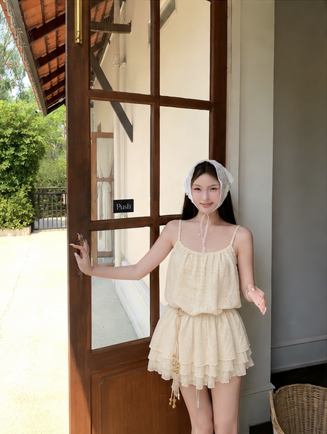 1801 Soft ruched singlet top | 柔感抽褶吊带