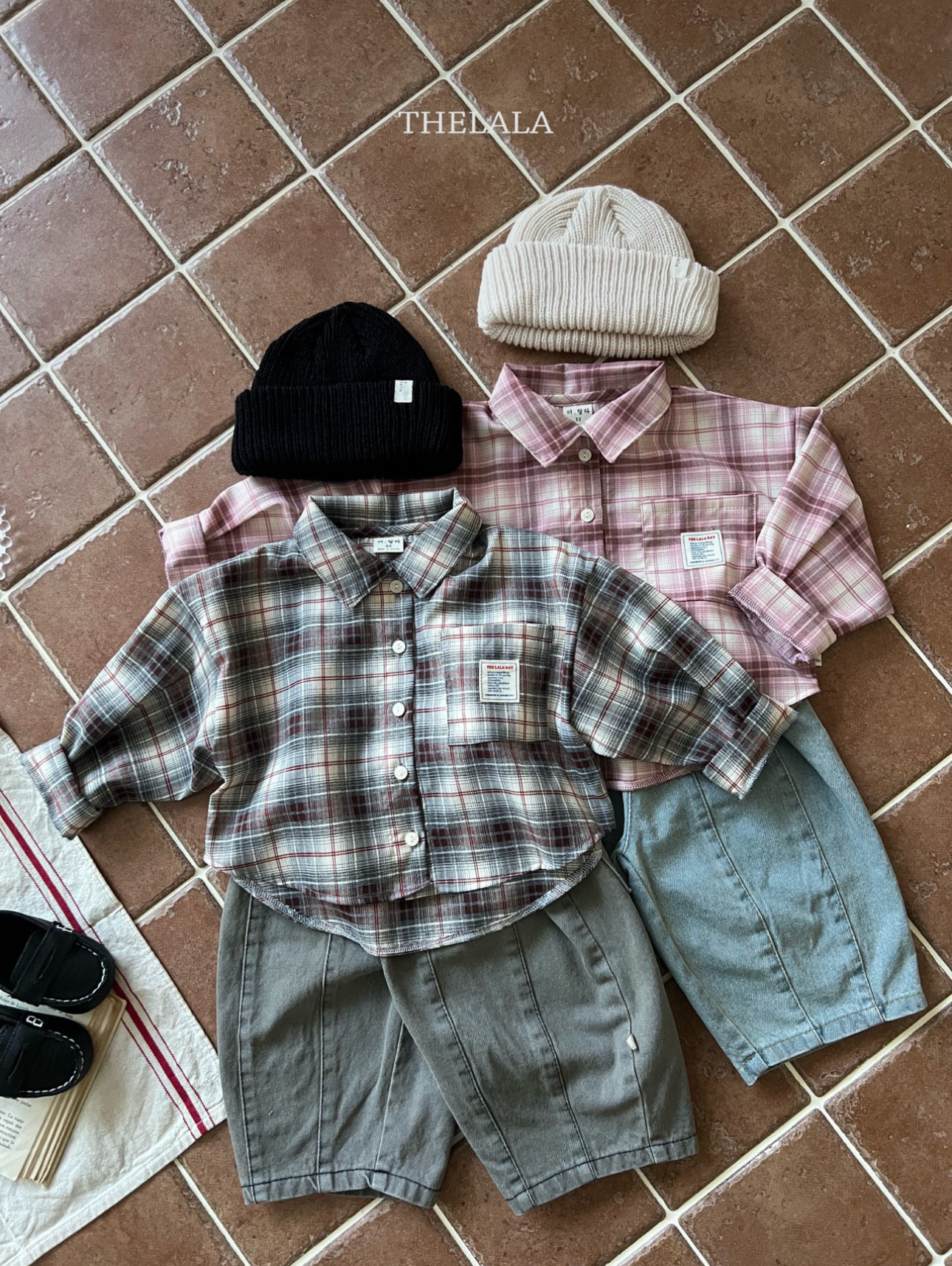 🌸預訂 韓國直送🌸🇰🇷THELALA兩色洗水闊腳直筒牛仔褲