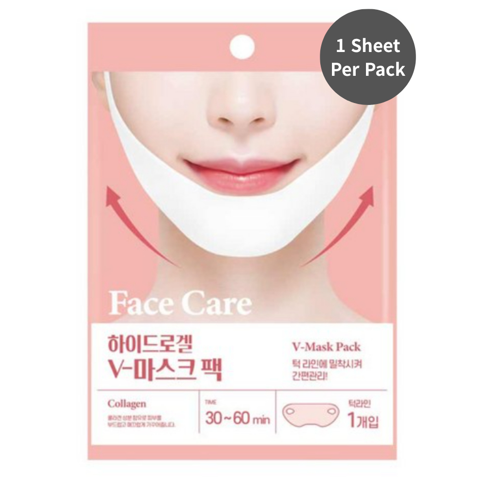 Face Care - 緊緻下顎線、消除水腫與改善雙下巴設計水凝膠 V 型面膜
