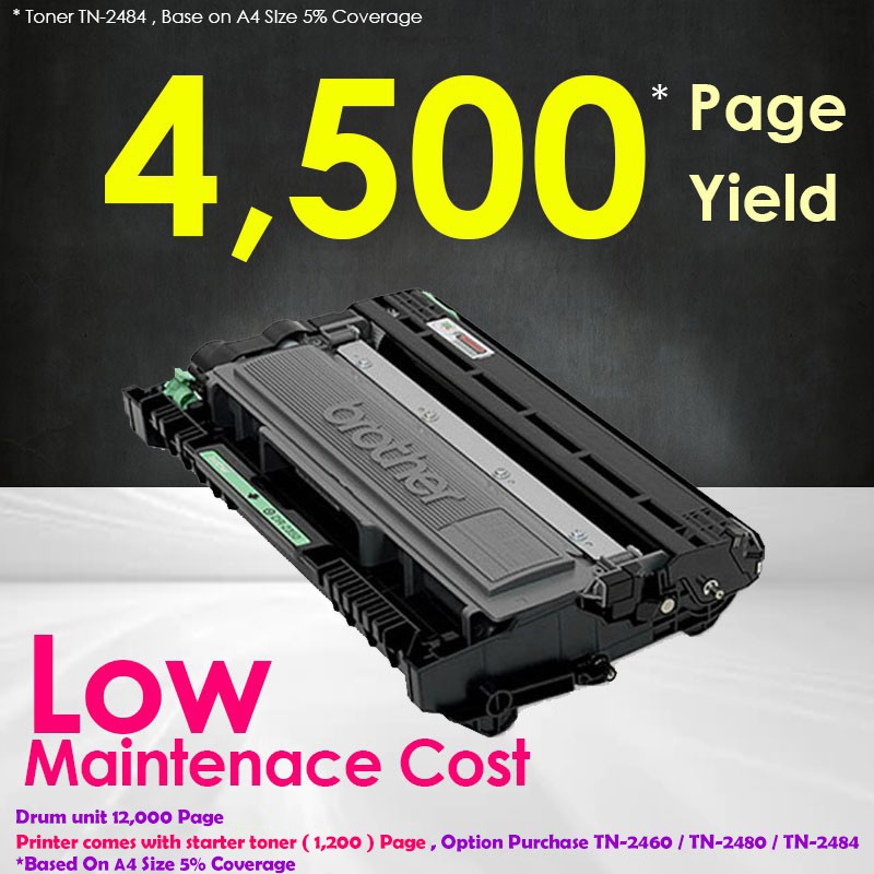 Brother HL-L2385DW A4 Print Only Mono Laser Printer WiFi Duplex Print Mobile Print similar L2370DN LBP6030w M107w