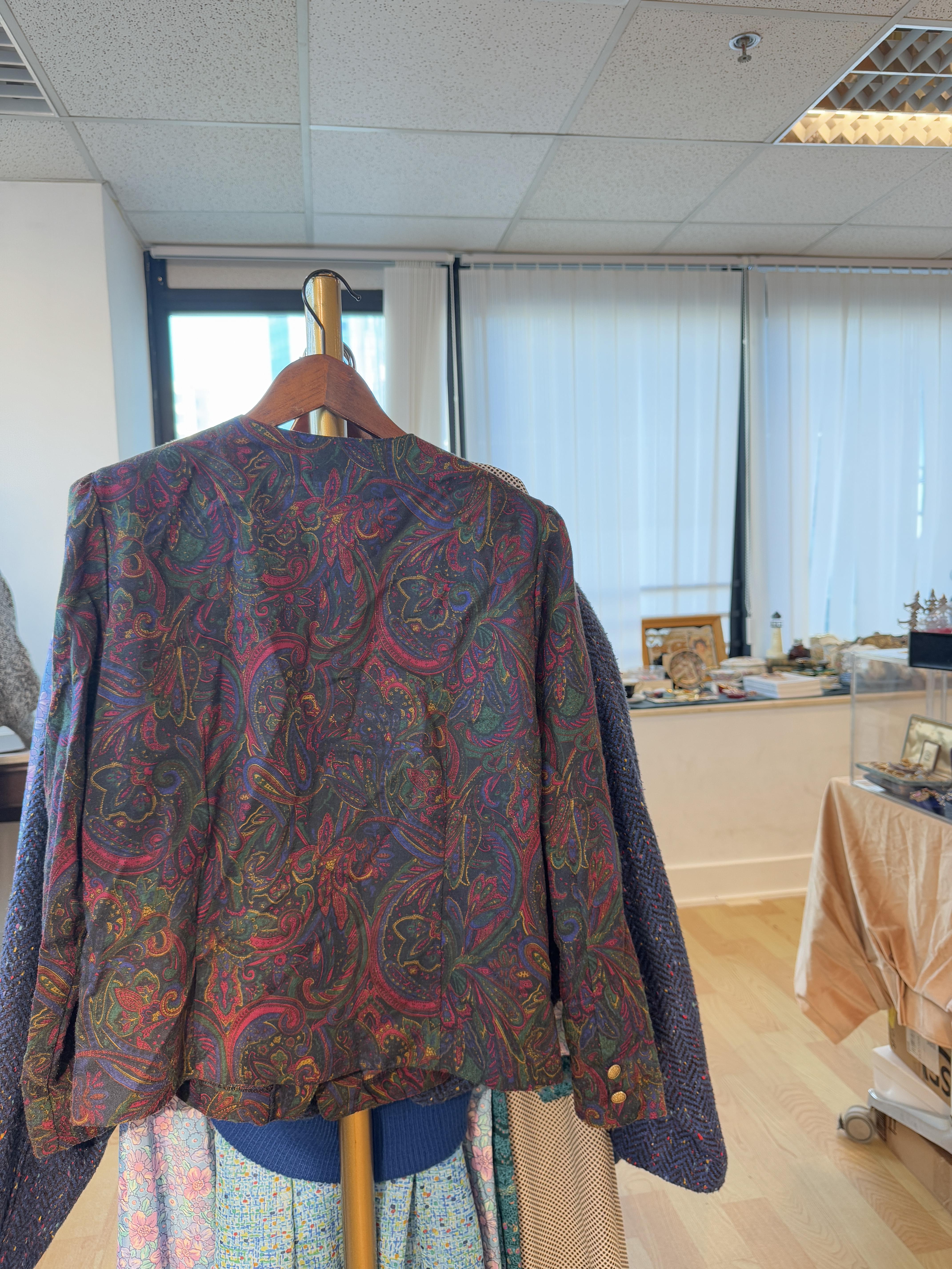 Preview - Vintage 1980s Paisley Pattern Button-Up Top (MT1606-45)