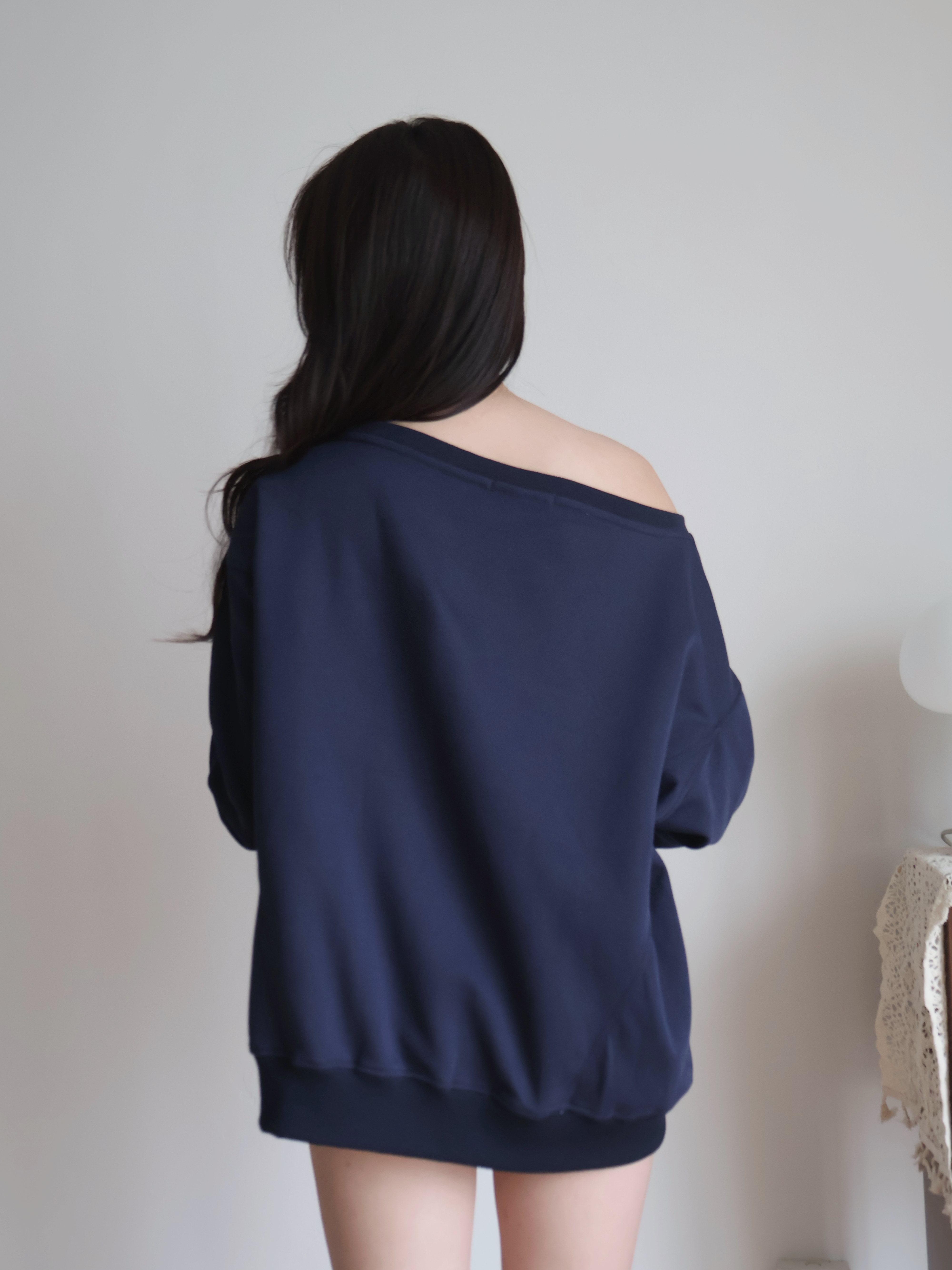 SL36 Navy Long Sleeve Top
