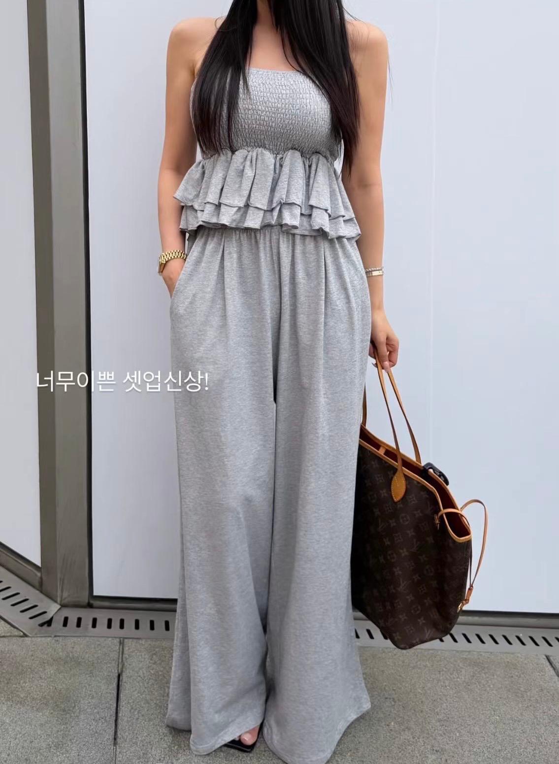 L30 ruffle top+ 休閑褲