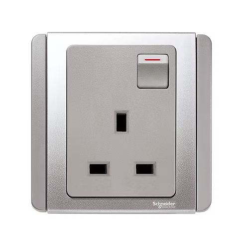 施耐德 NEO 銀灰 13A單蘇有掣 插座