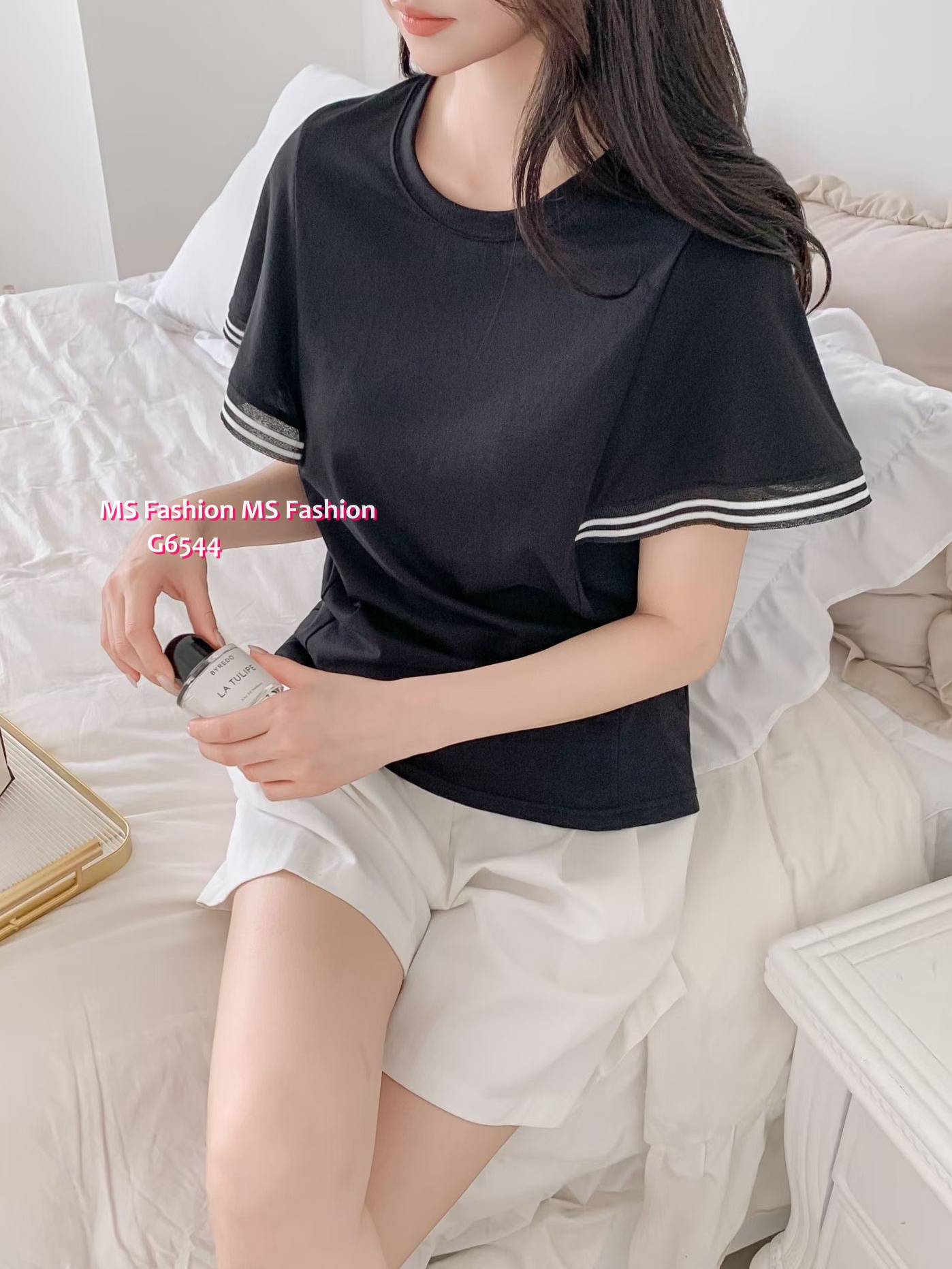 G6544 小荷葉袖top