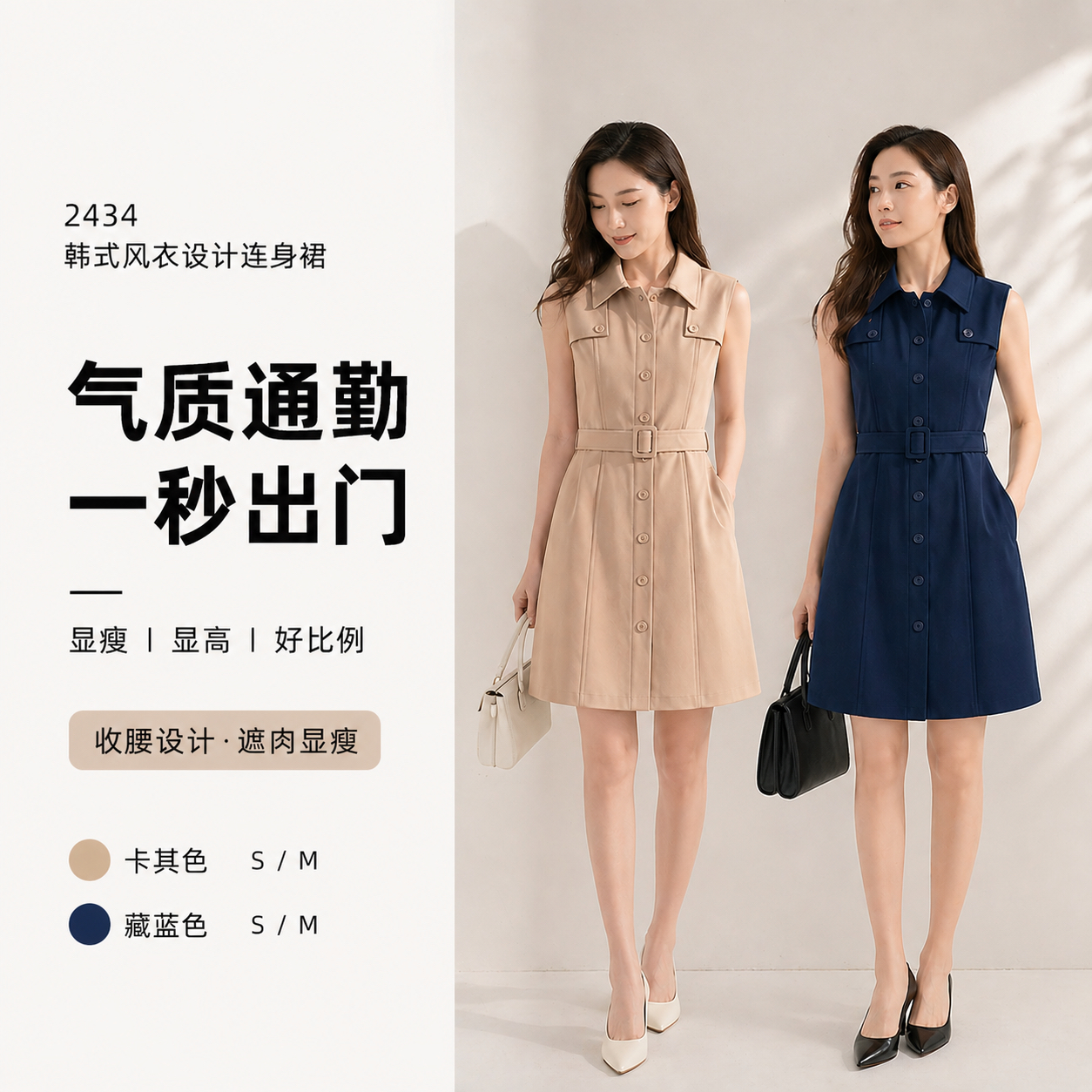 2434 PREMIUM COAT DRESS 高级风衣设计款连身裙