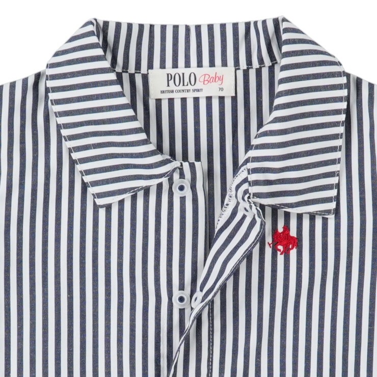 🇯🇵限量預訂 日本直送🇯🇵Polo Baby小馬刺繡直條短袖連身服