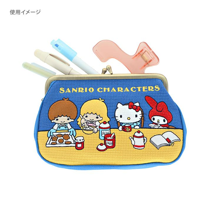 日本直送 Sanrio 角色 刺繡 口金包 筆袋/化妝包✨（Hello Kitty 🐱 / 集合款 💖）