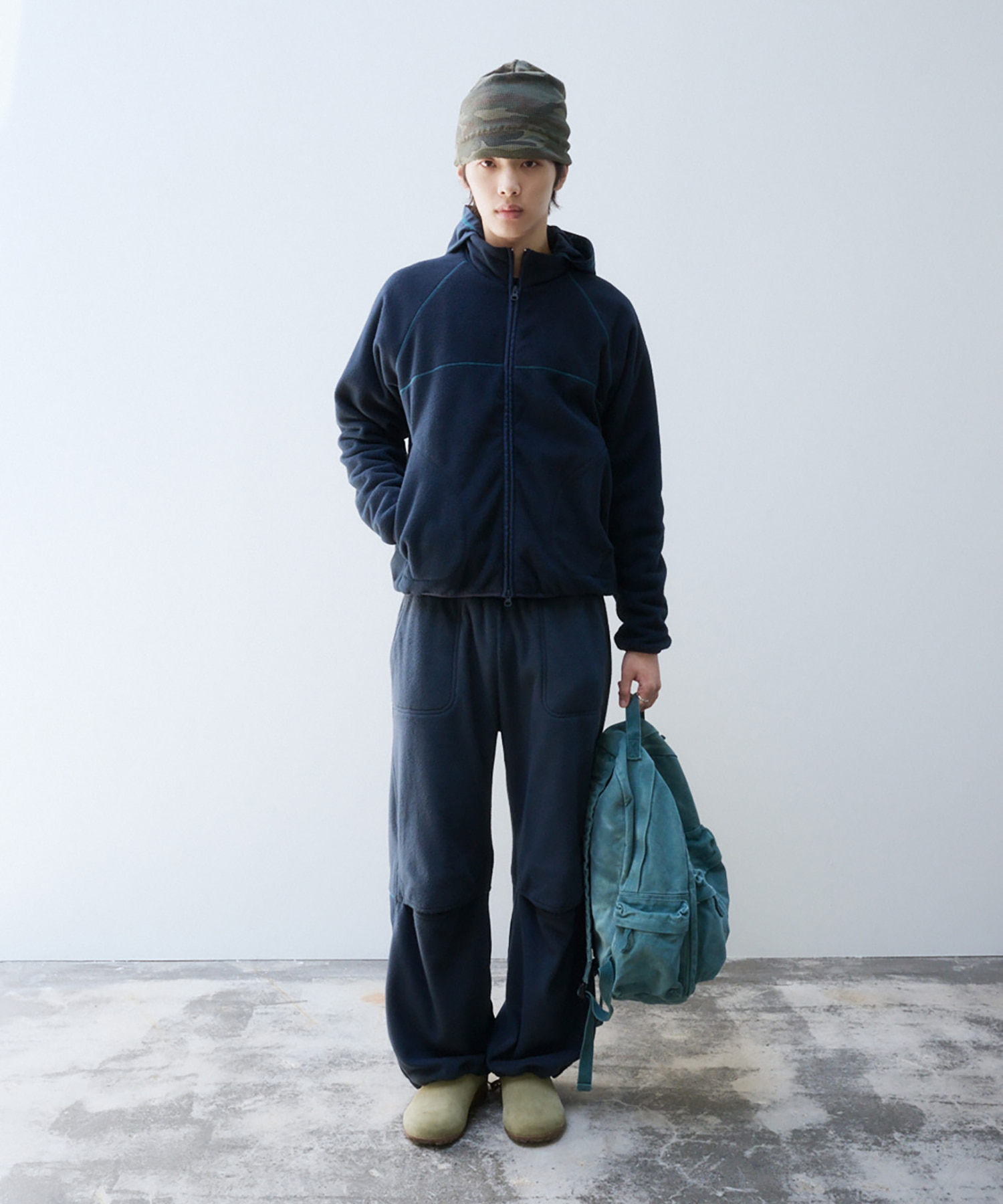 999 Humanity - MODULAR FLEECE JACKET (NAVY)