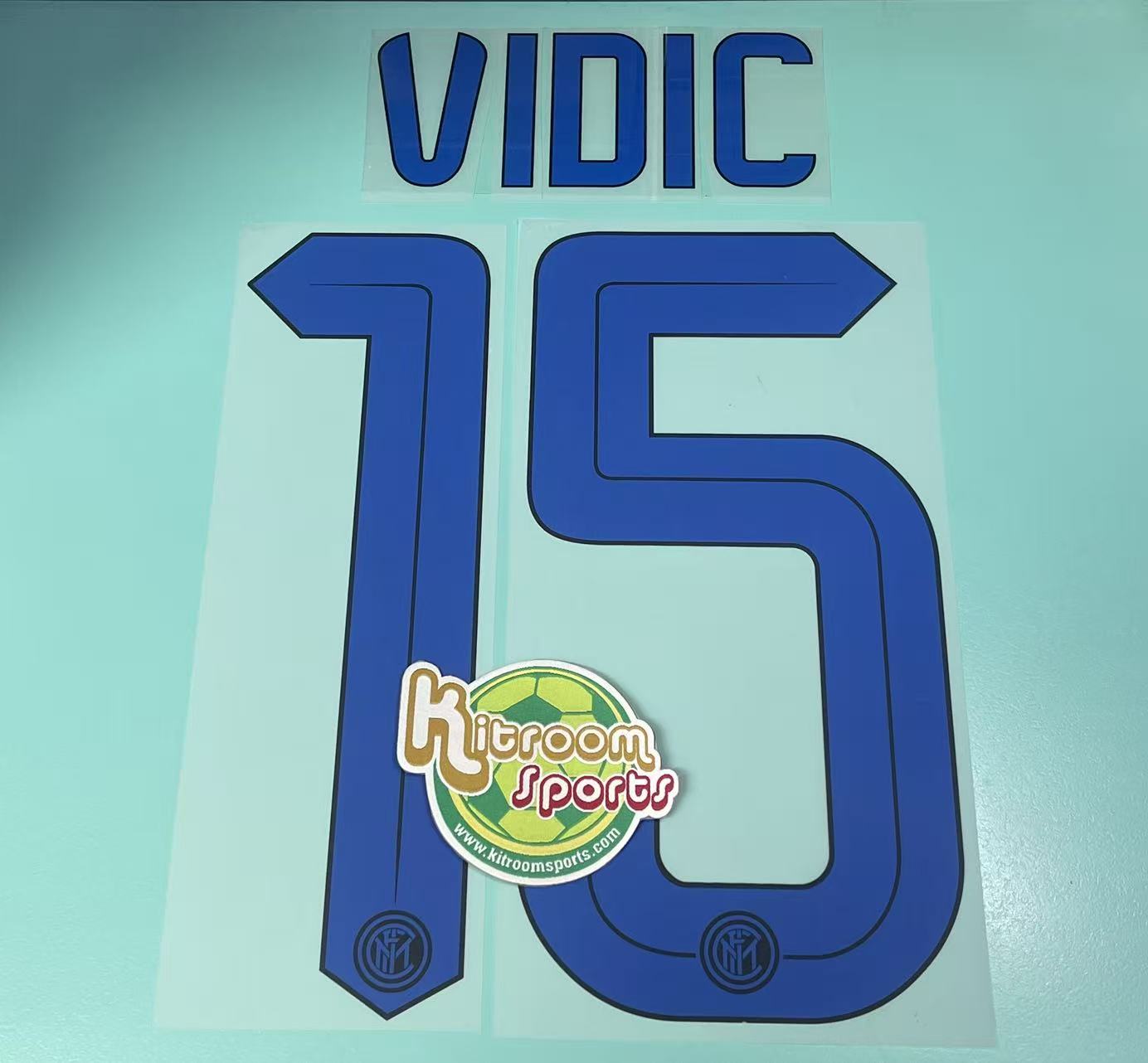 2015-16 Inter Milan Away Nameset #15 VIDIC