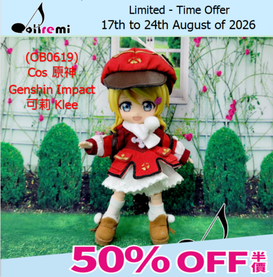 [WEEKLY OFFER!]【dollremi】(OB0619) Cos 原神 Genshin Impact - 可莉 Klee 