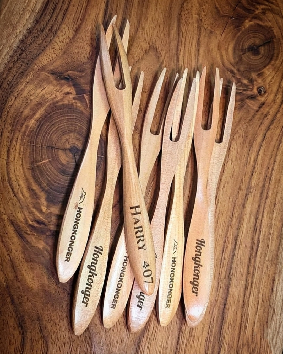 【專屬刻字】手作原木點心叉｜讓每一口下午茶都帶有溫度