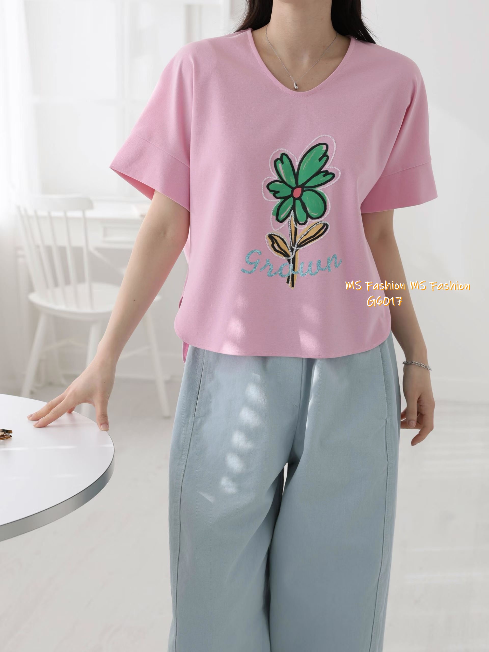 G6017 韓國🇰🇷靚色花花print top