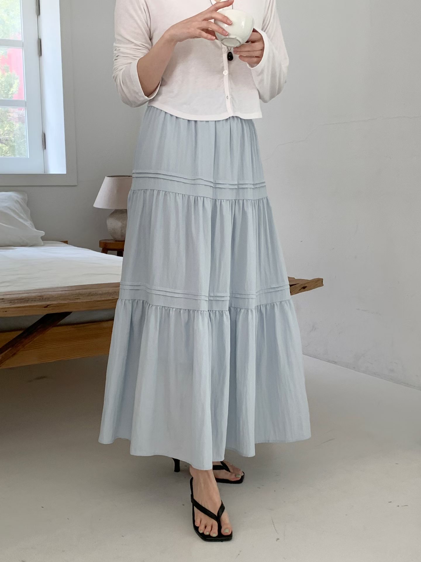 CT5 法式壓邊半截裙