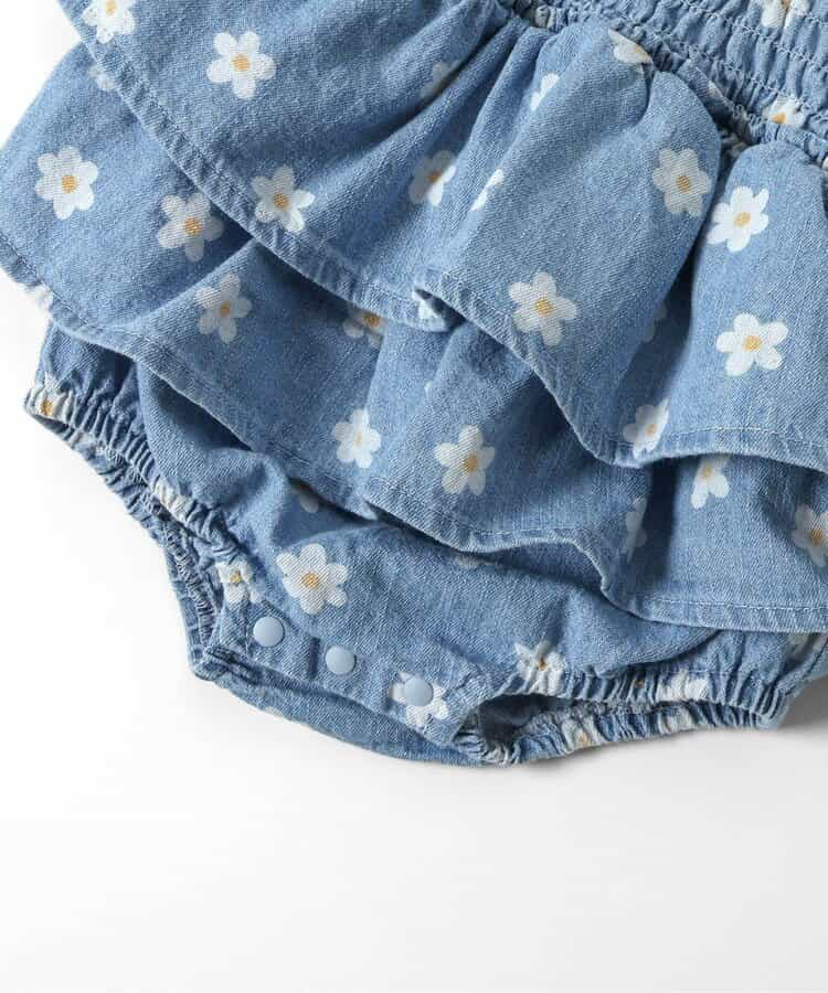 🇯🇵預訂 日本直送🇯🇵Apres les cours兩色花花愛心滿印褶皺吊帶牛仔包屁裙