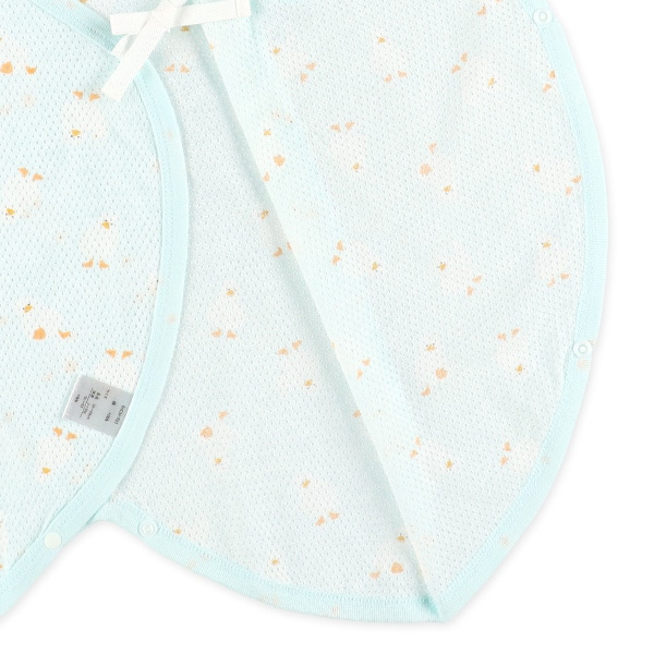 🇯🇵預訂 日本直送🇯🇵清爽系列新生兒小鴨滿印純棉網眼蝴蝶衣打底兩件套