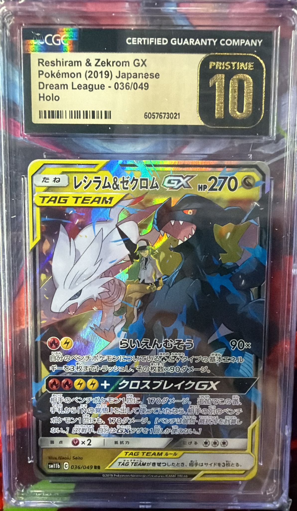 CGC レシラム＆ゼクロムGX【RR】{036/049} [sm11b]