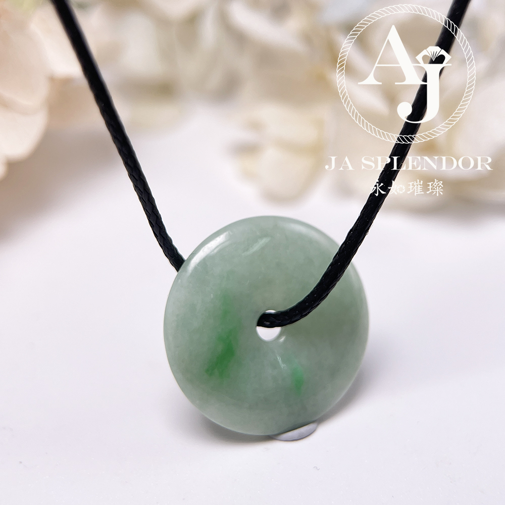 JN-3124 天然翡翠A玉 果綠平安扣