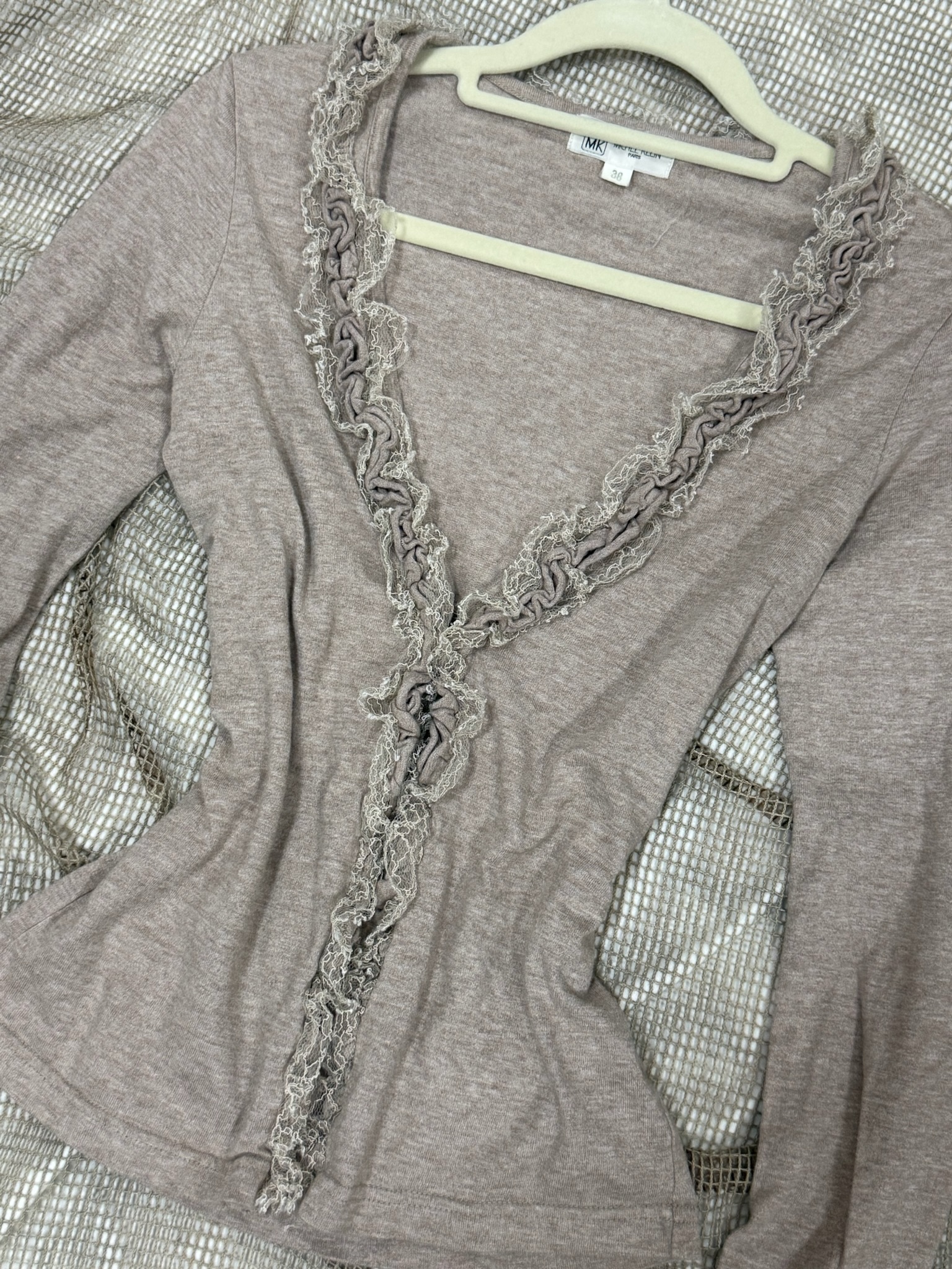 Ruffled Edge Wrap Cardigan