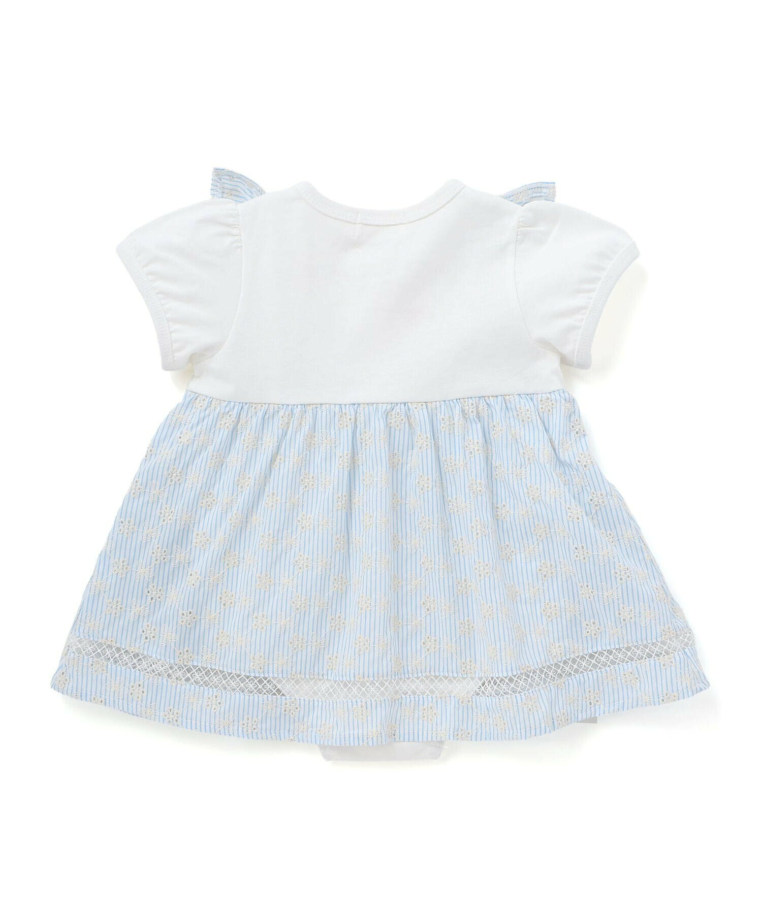 🇯🇵預訂 日本直送🇯🇵Slap Slip Baby兩色海洋風刺繡荷葉邊吊帶短袖包屁裙