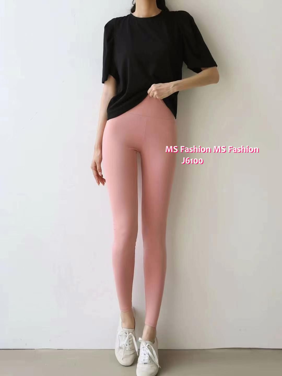 J6100 靚色粗橡筋leggings