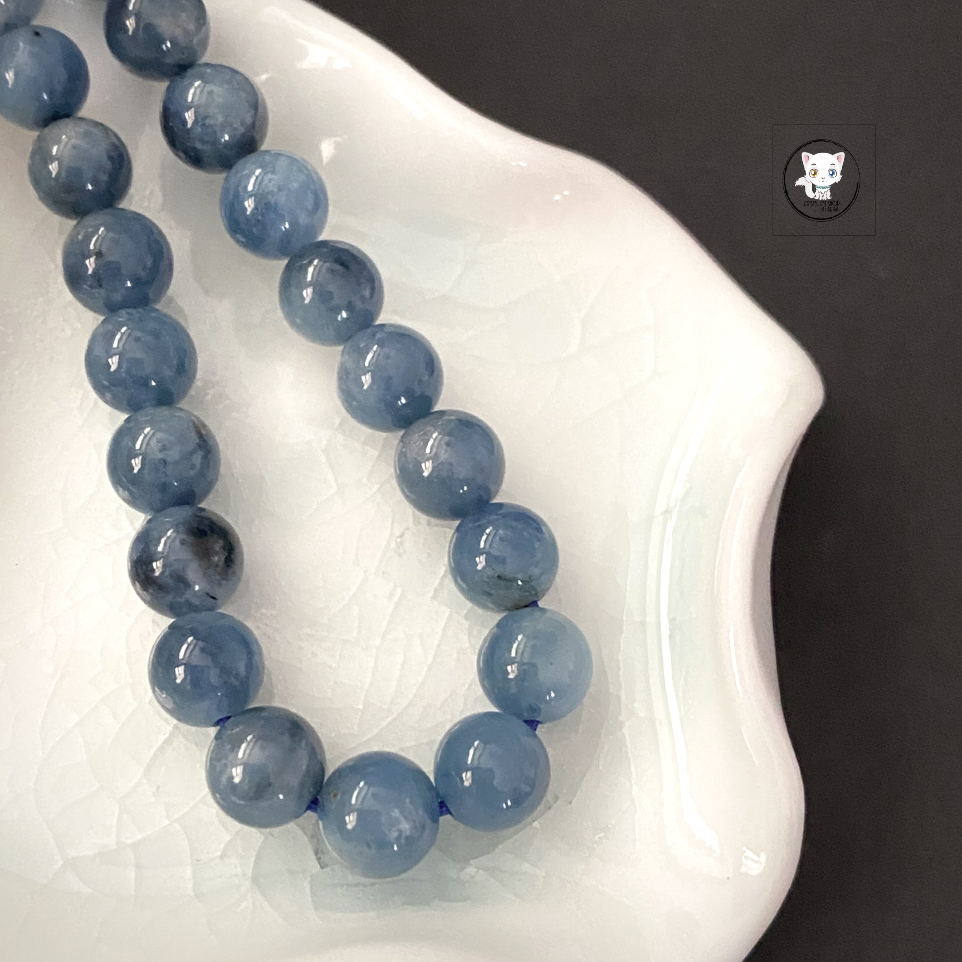 天然魔鬼海藍寶手鏈 7.6mm