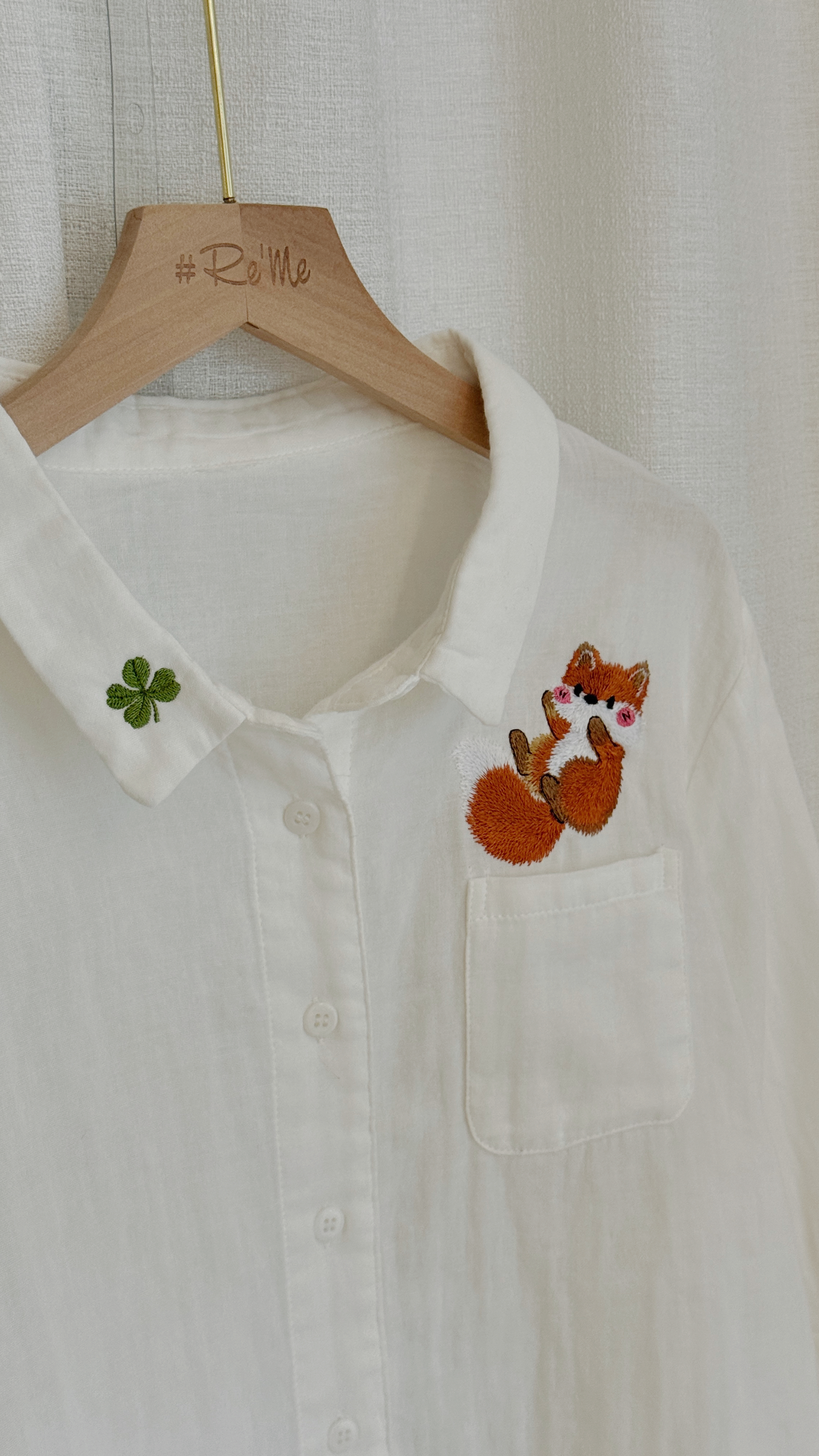 A Fox Kind of Day｜独家手作刺绣衬衫 🦊
