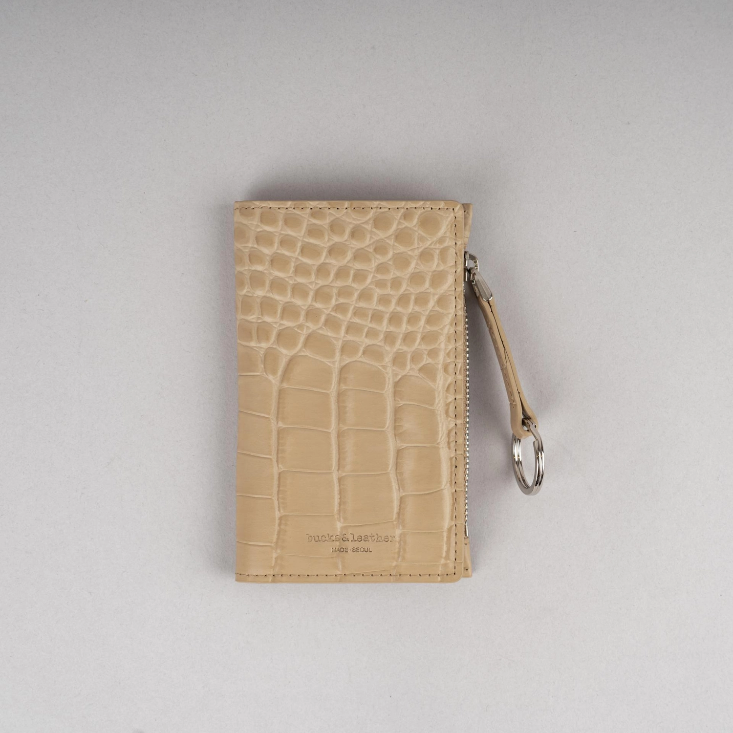 預訂_Cover Card Wallet 牛皮鱷魚紋 By Bucks & leather